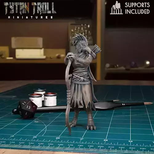 DnD Heroes - Kenku Ranger Female - Pre-Supported 