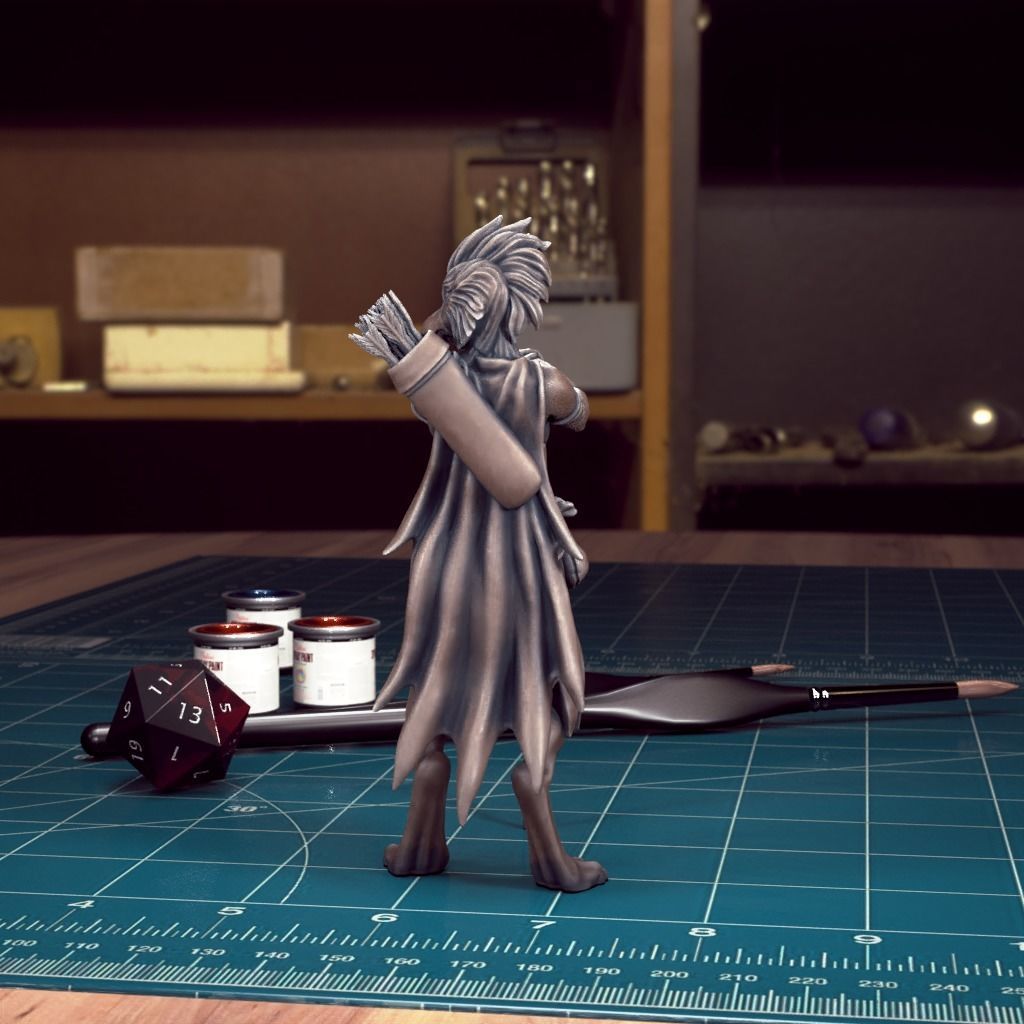 DnD Heroes - Kenku Ranger Female - Pre-Supported  3D print model_3