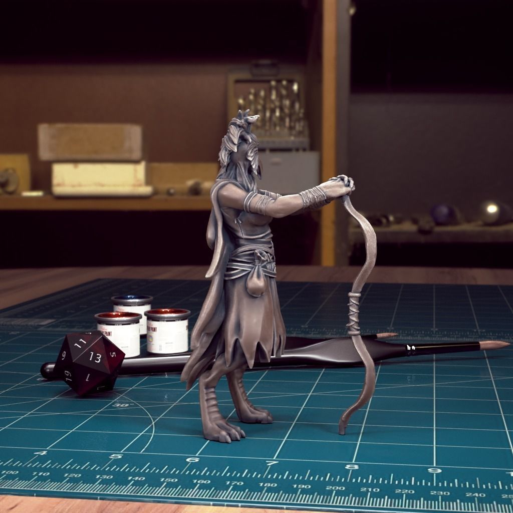 DnD Heroes - Kenku Ranger Female - Pre-Supported  3D print model_4