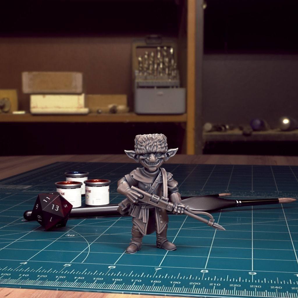 DnD Heroes - Goblin Ranger Male - Pre-Supported 3D print model_1