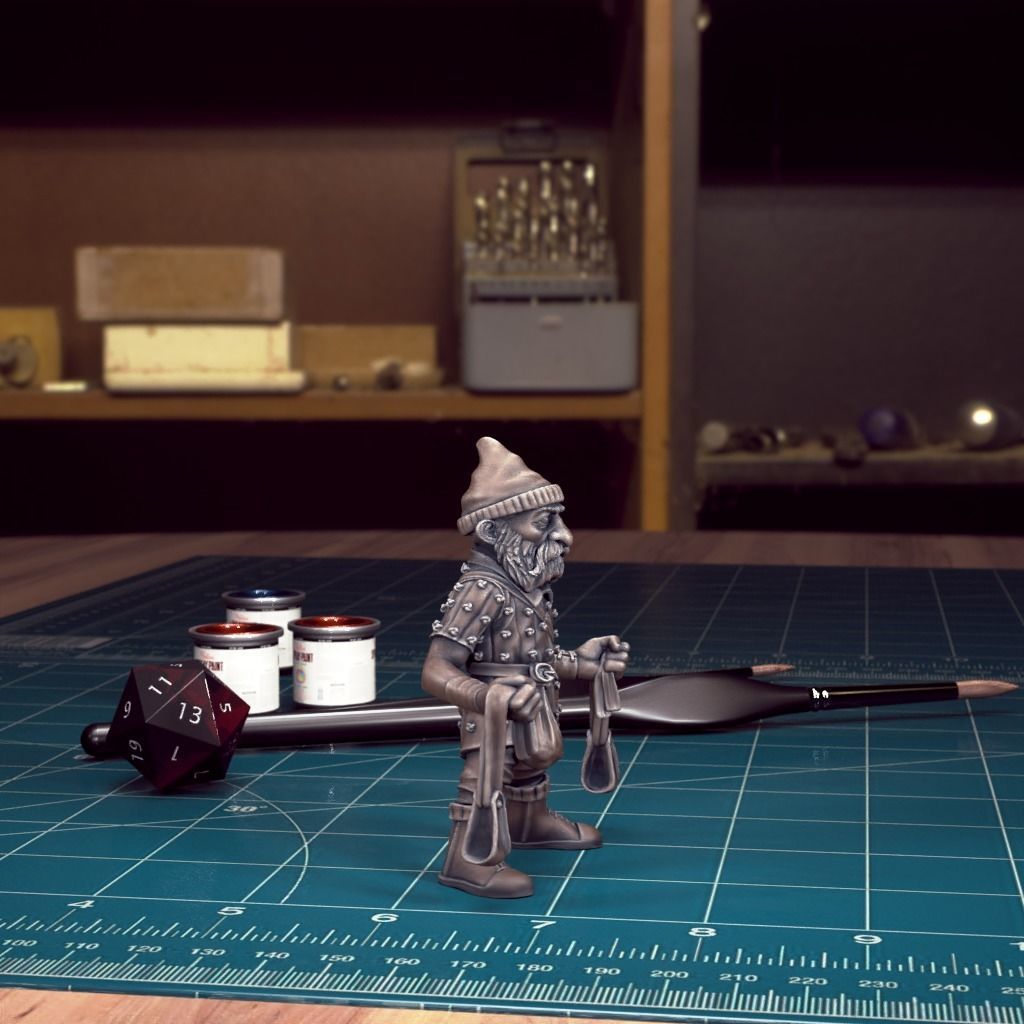 DnD Heroes - Gnome Ranger Male - Pre-Supported  3D print model_4