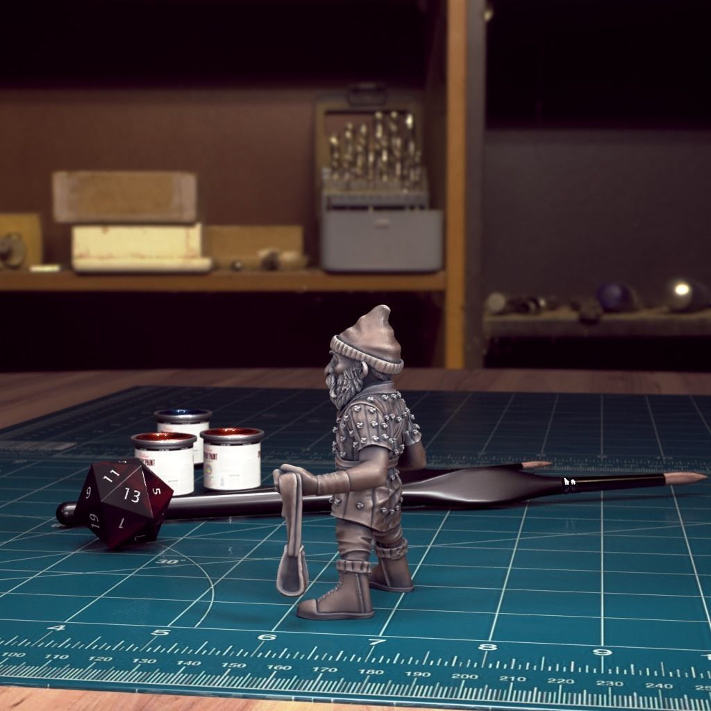DnD Heroes - Gnome Ranger Male - Pre-Supported  3D print model_2