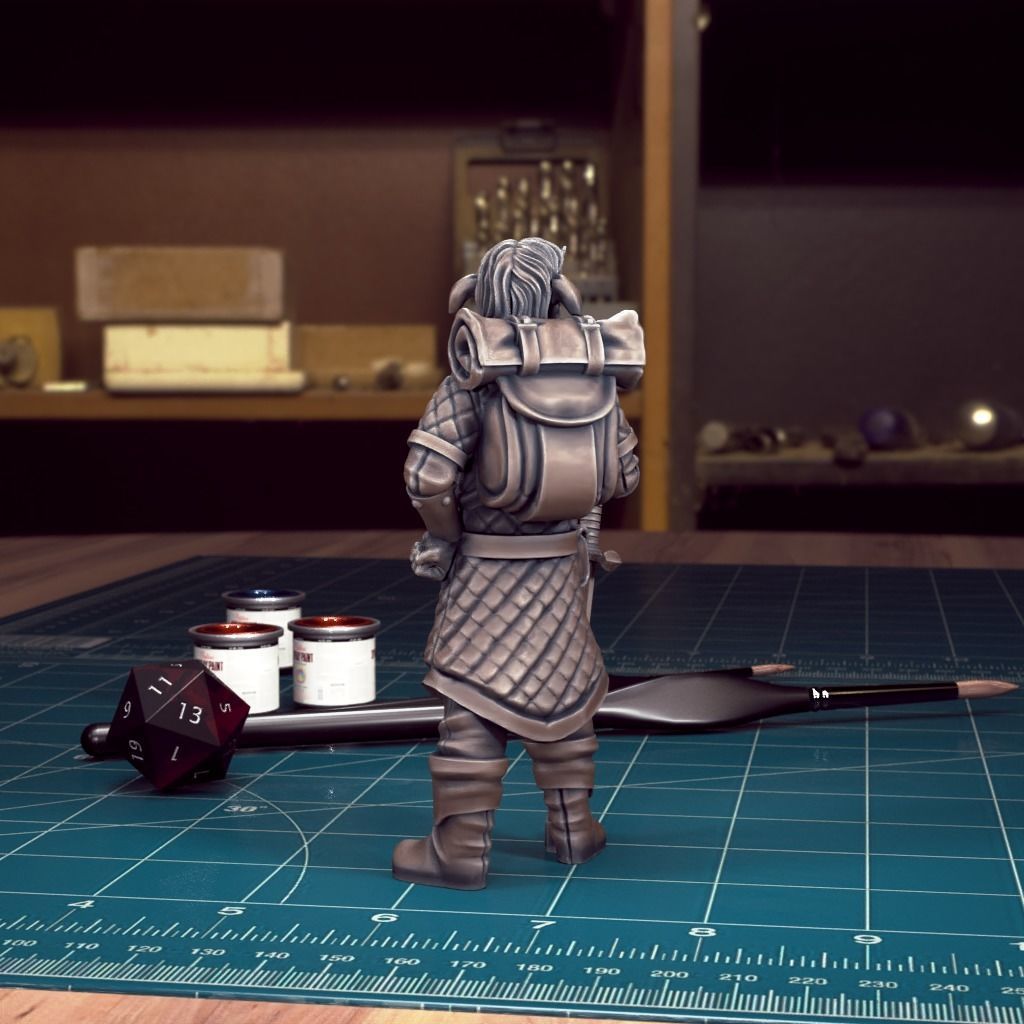 DnD Heroes - Firbolg Ranger Male - Pre-Supported  3D print model_3