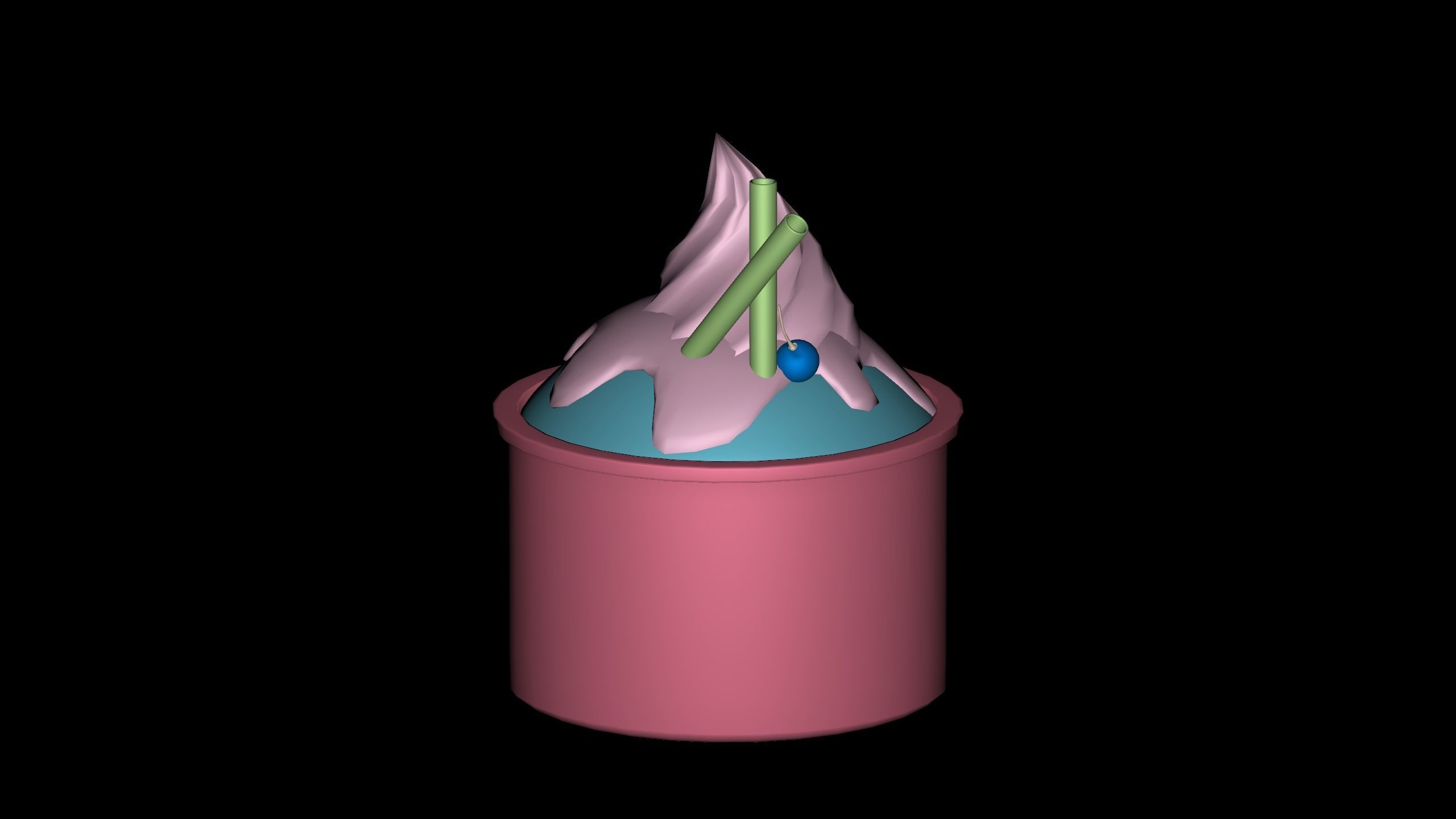 CAKE ICE CREAM Low-poly 3D model_23