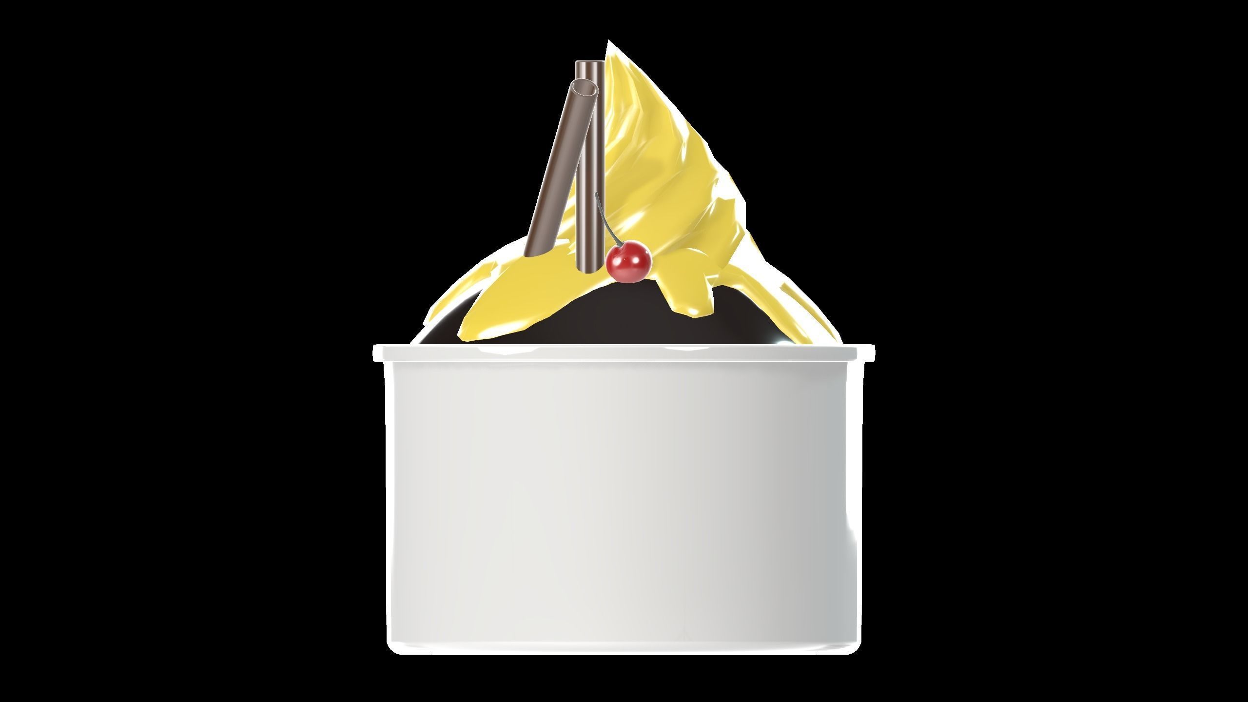 CAKE ICE CREAM Low-poly 3D model_8