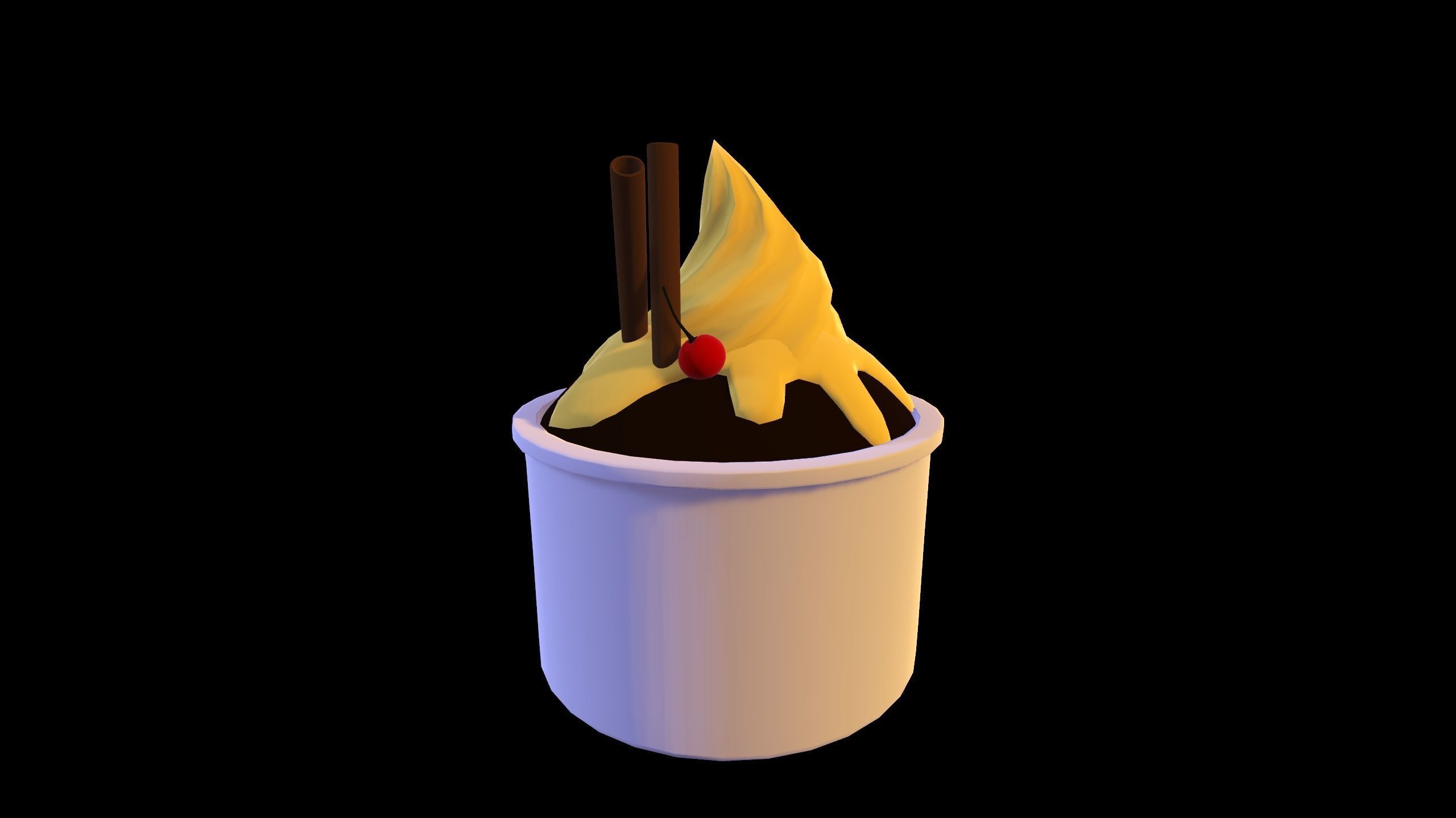 CAKE ICE CREAM Low-poly 3D model_21