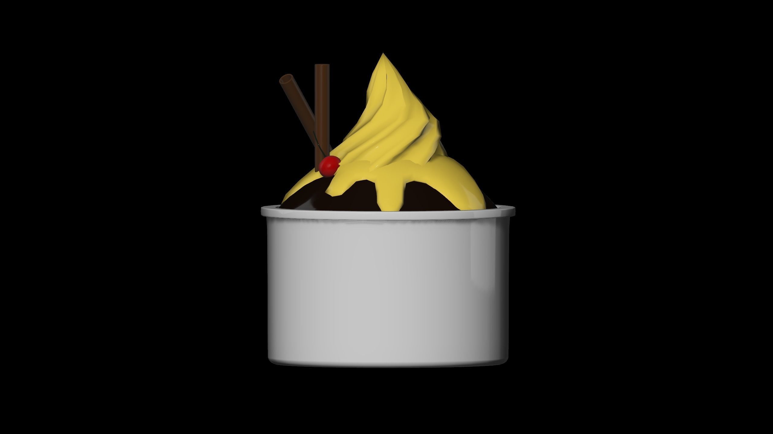 CAKE ICE CREAM Low-poly 3D model_3