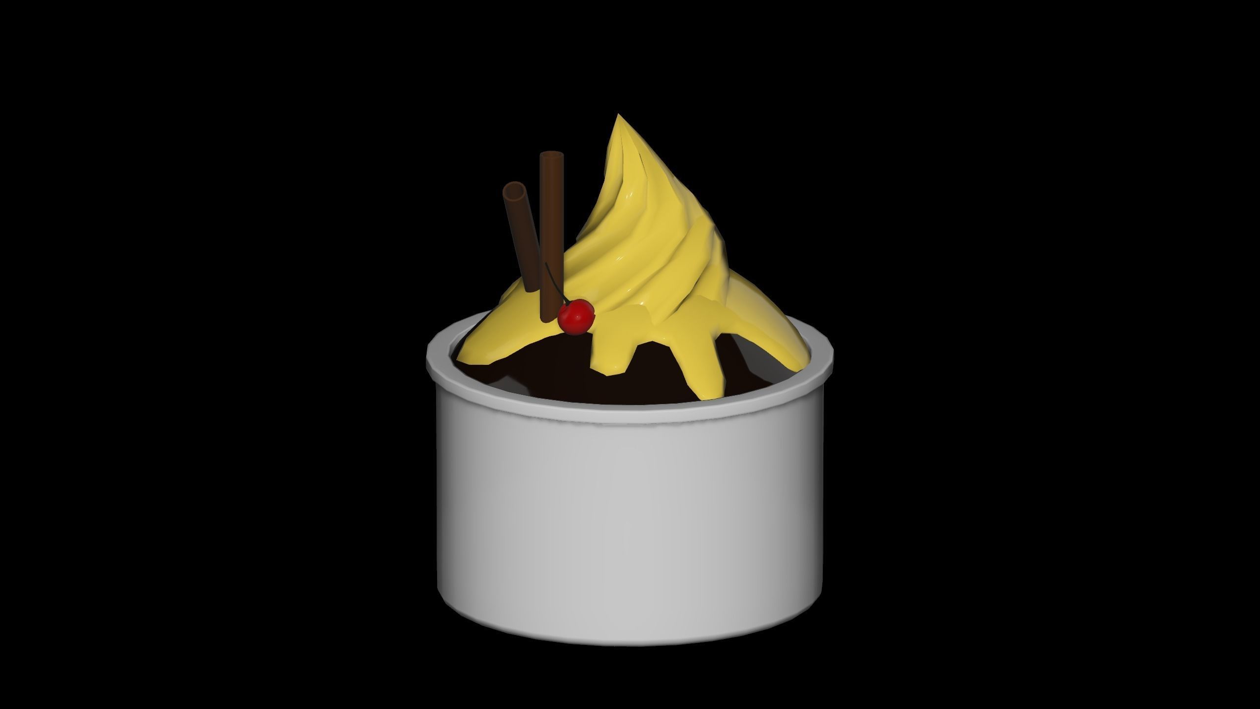 CAKE ICE CREAM Low-poly 3D model_27