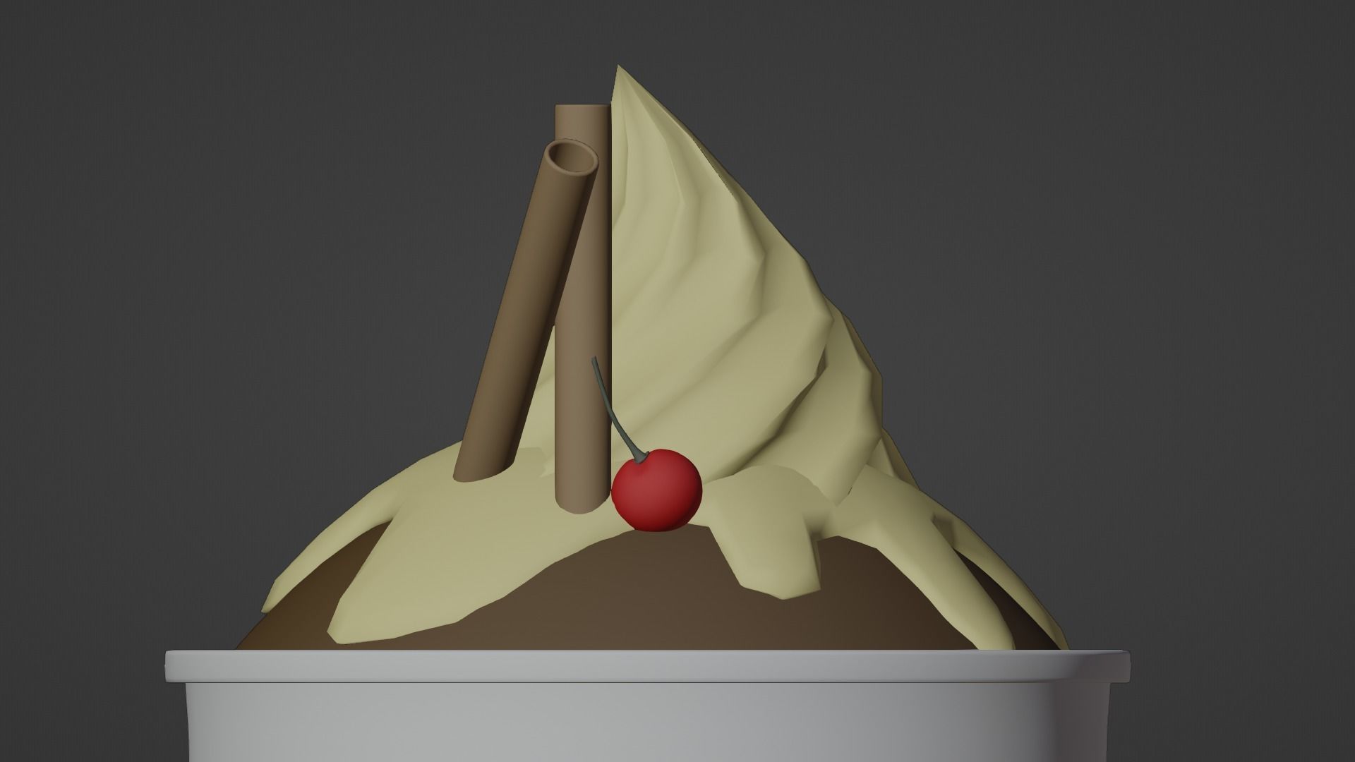 CAKE ICE CREAM Low-poly 3D model_17
