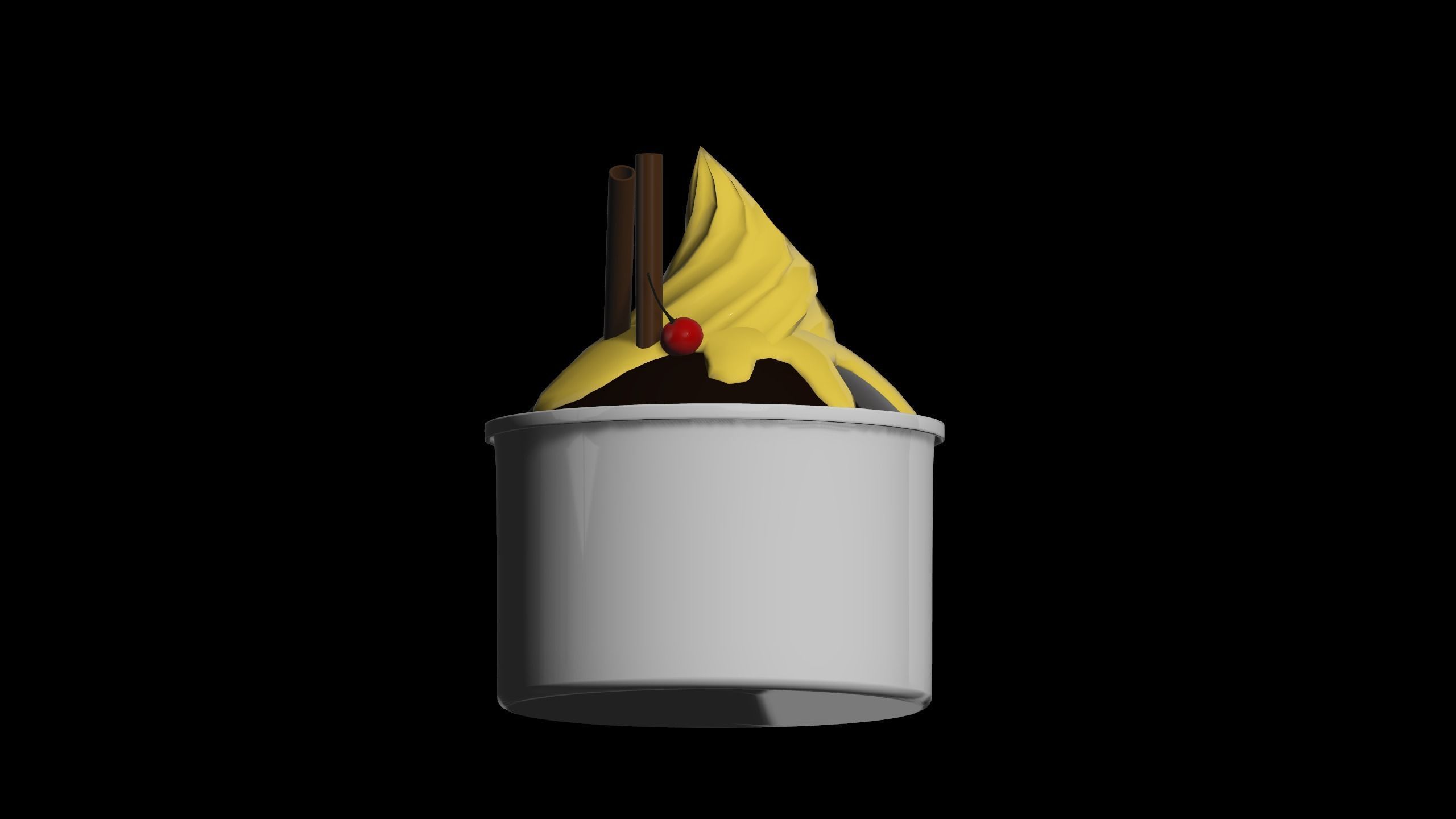 CAKE ICE CREAM Low-poly 3D model_29