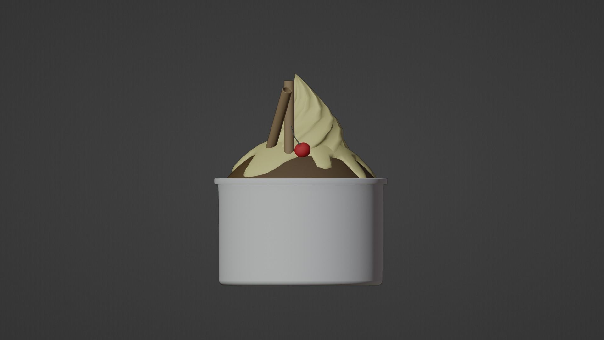 CAKE ICE CREAM Low-poly 3D model_13