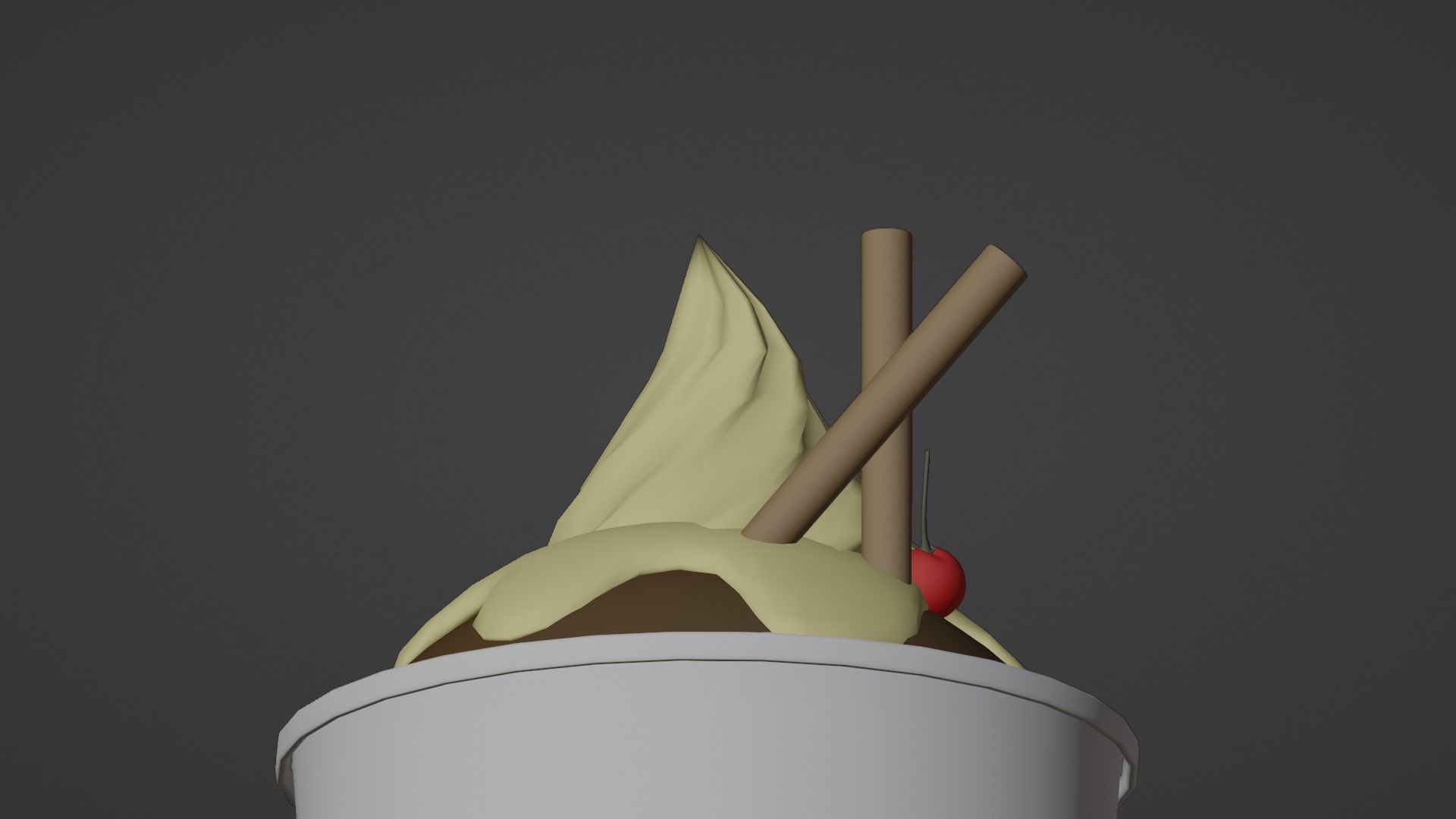 CAKE ICE CREAM Low-poly 3D model_18