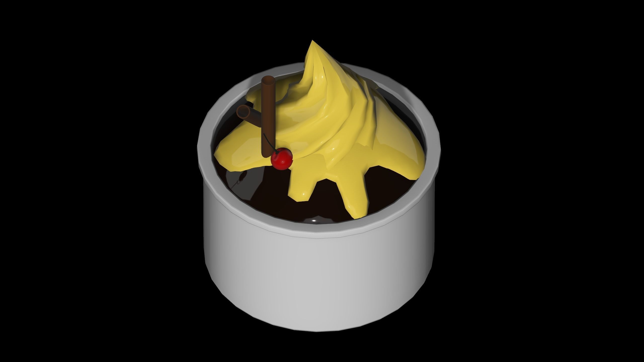 CAKE ICE CREAM Low-poly 3D model_28