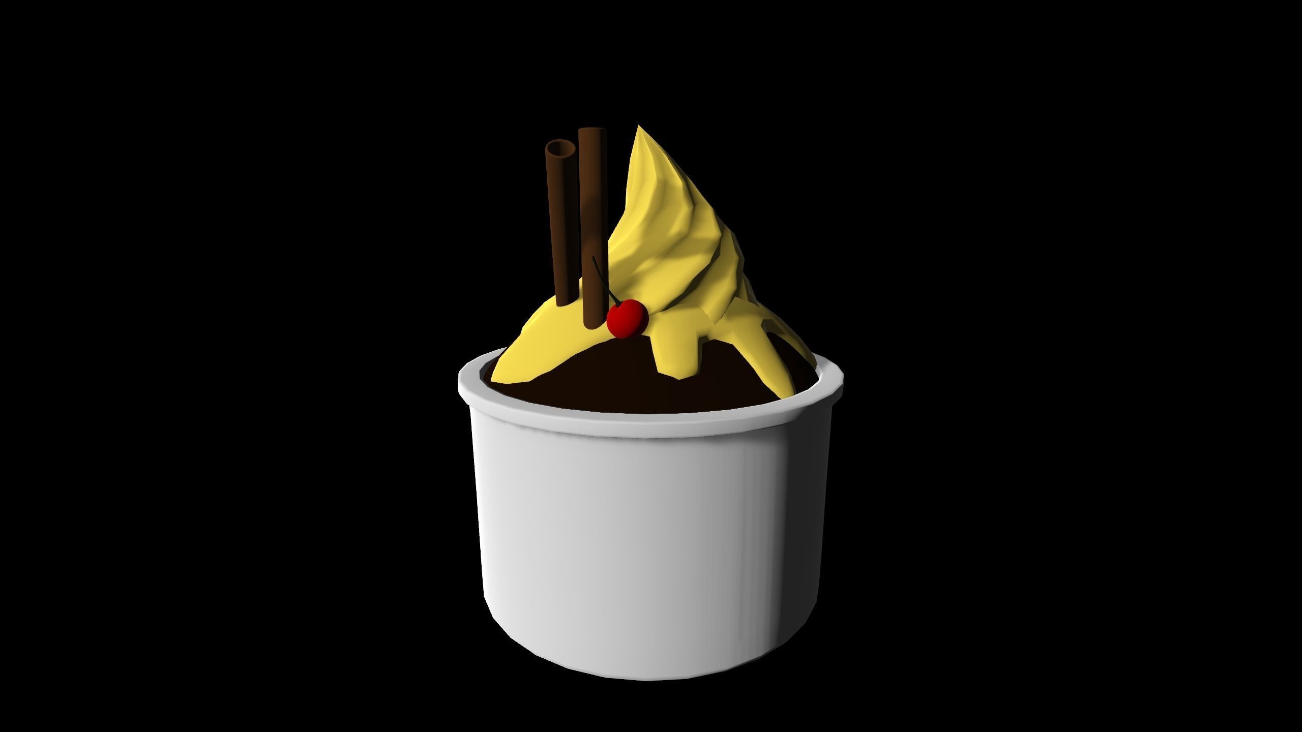 CAKE ICE CREAM Low-poly 3D model_20