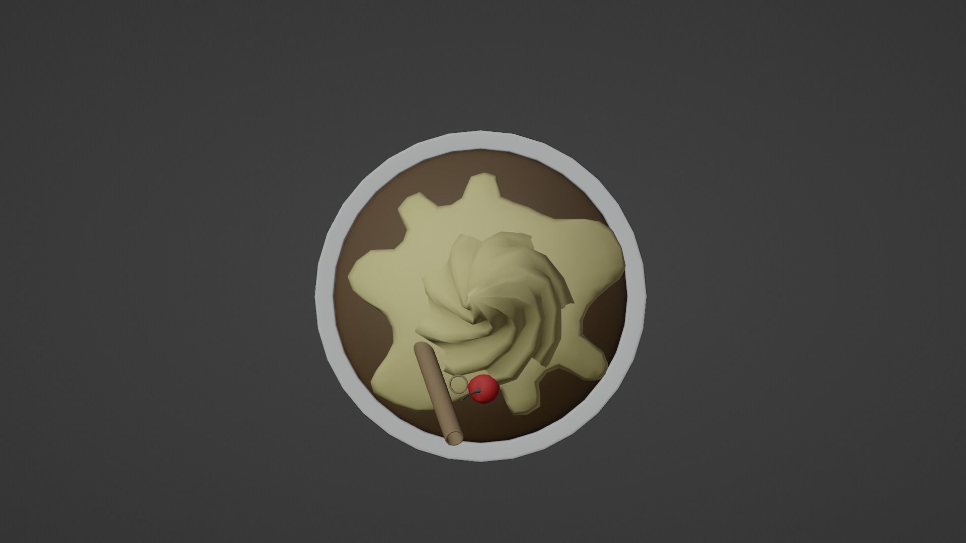 CAKE ICE CREAM Low-poly 3D model_14