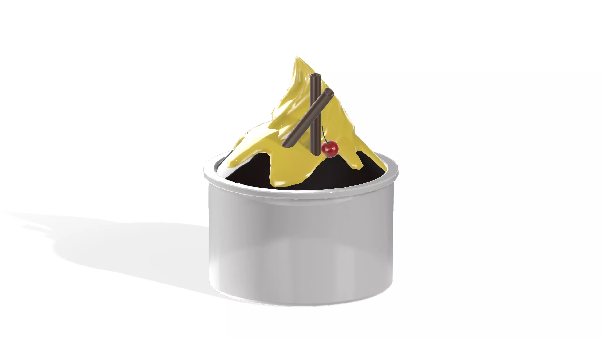 CAKE ICE CREAM Low-poly 3D model_0