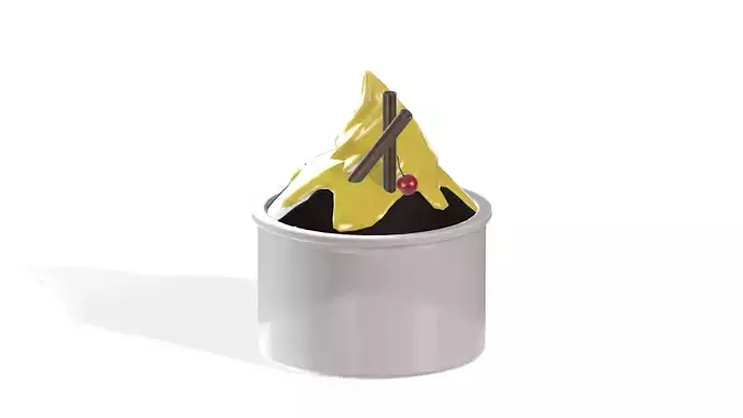 CAKE ICE CREAM Low-poly 3D model