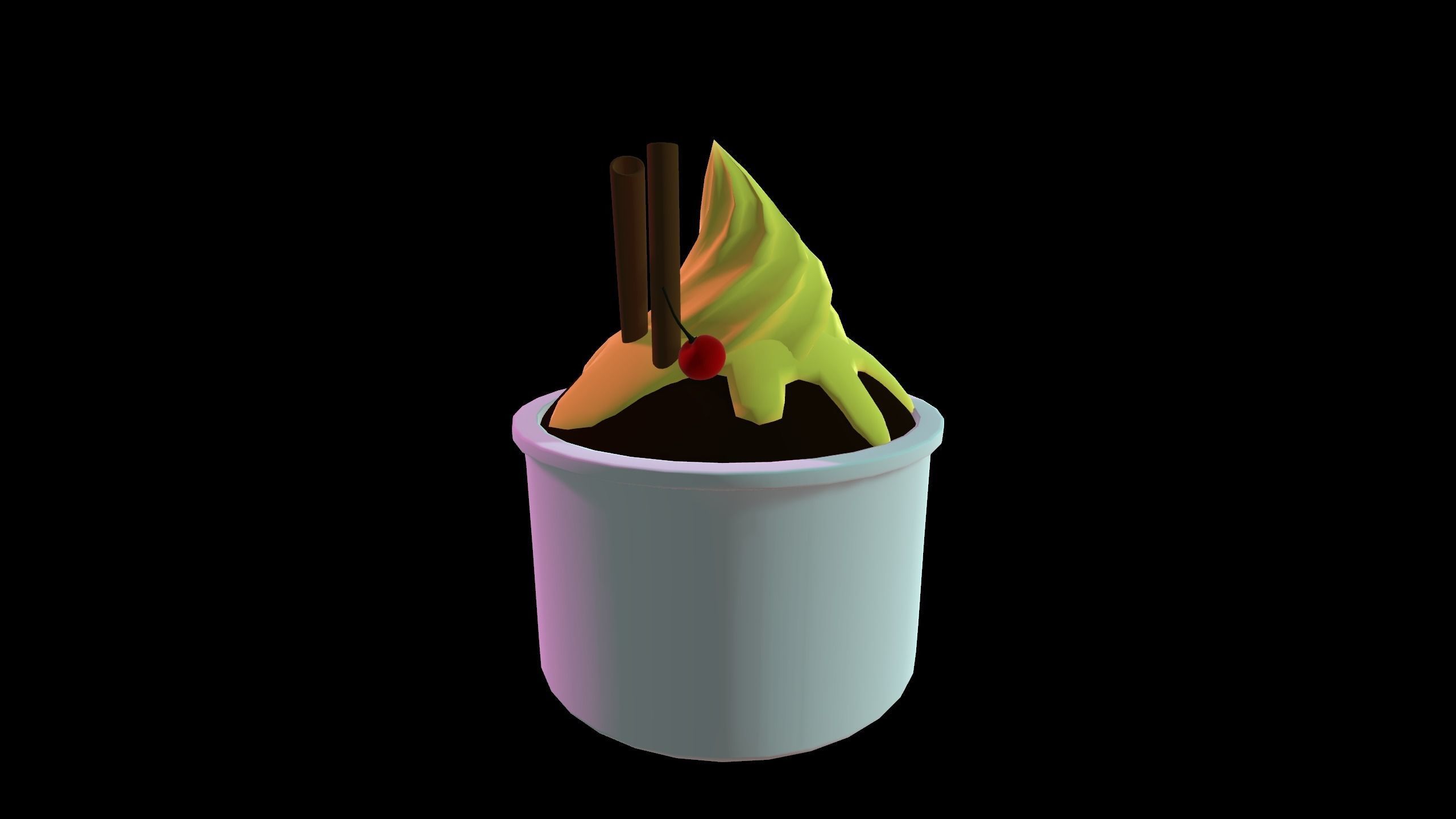 CAKE ICE CREAM Low-poly 3D model_24