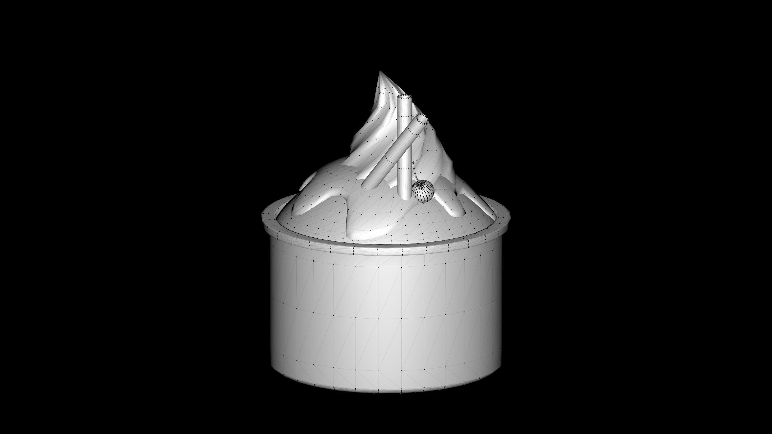 CAKE ICE CREAM Low-poly 3D model_25