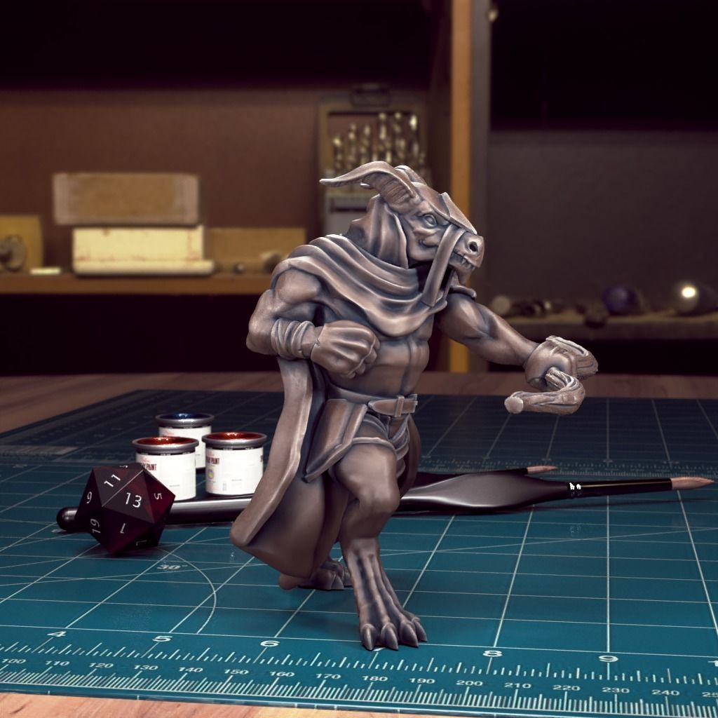 DnD Heroes - Dragonborn Ranger Male - Pre-Supported 3D print model_4