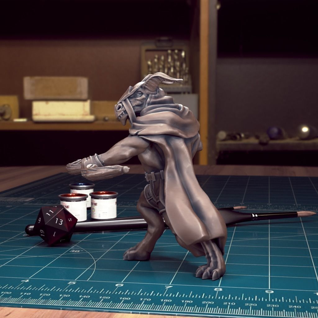 DnD Heroes - Dragonborn Ranger Male - Pre-Supported 3D print model_2