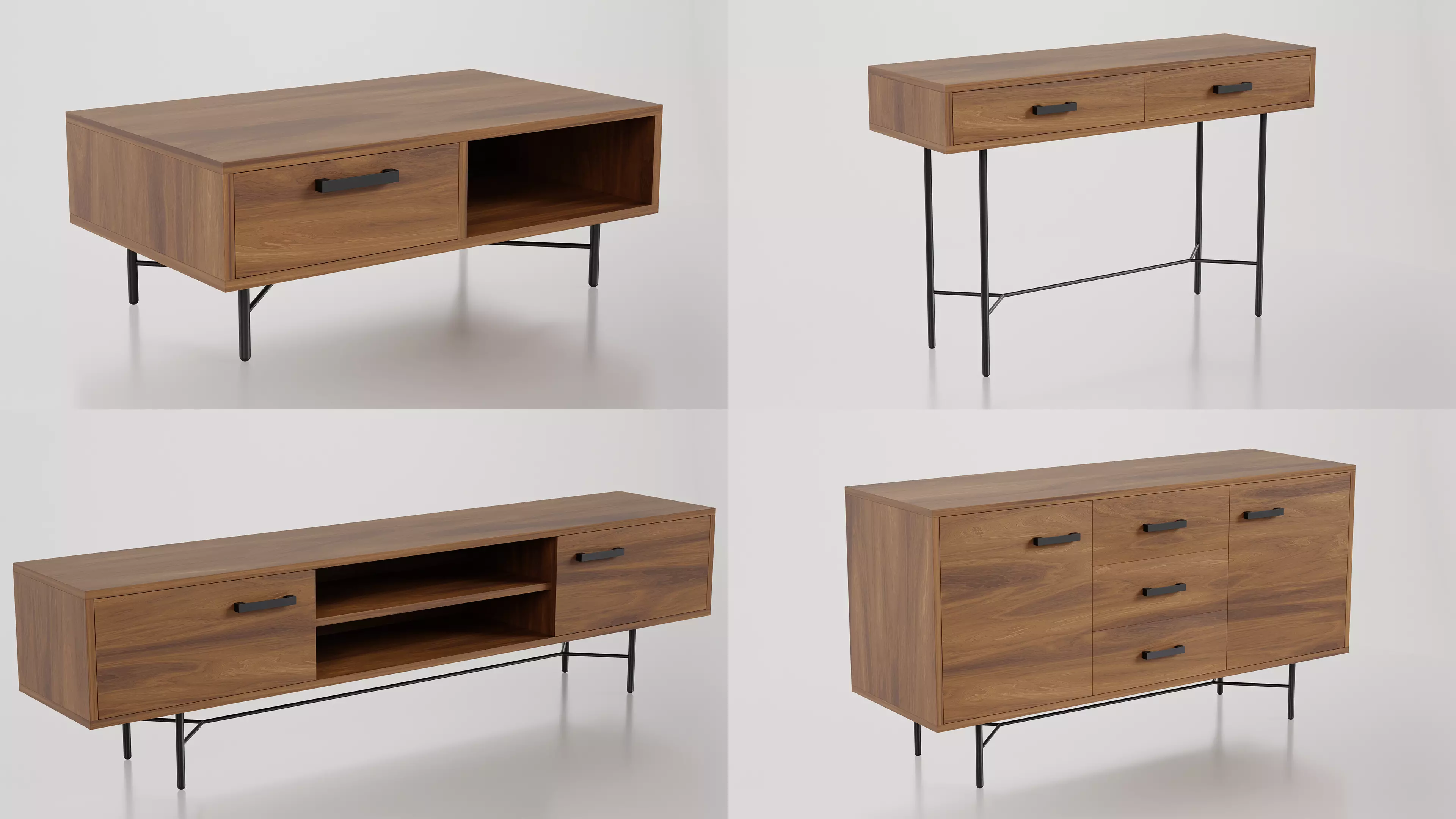 Living Room Set 3D Model Collection_0