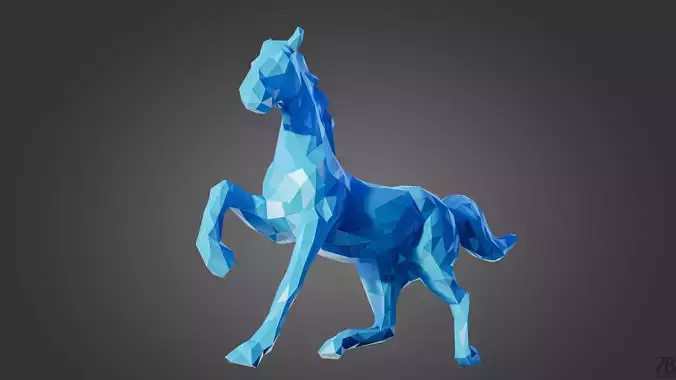 Lowpoly Horse 002 3D model