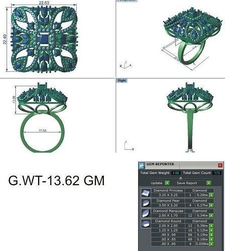 ring stone 3D print model