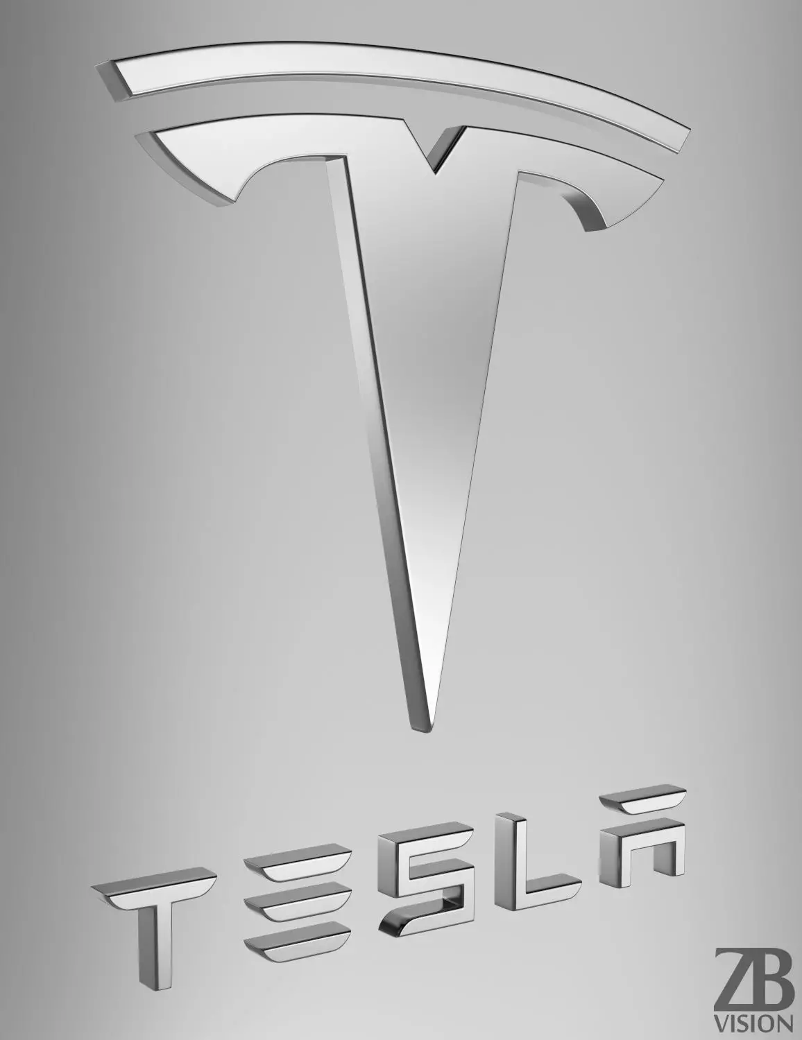 Tesla Logo 3D model_0