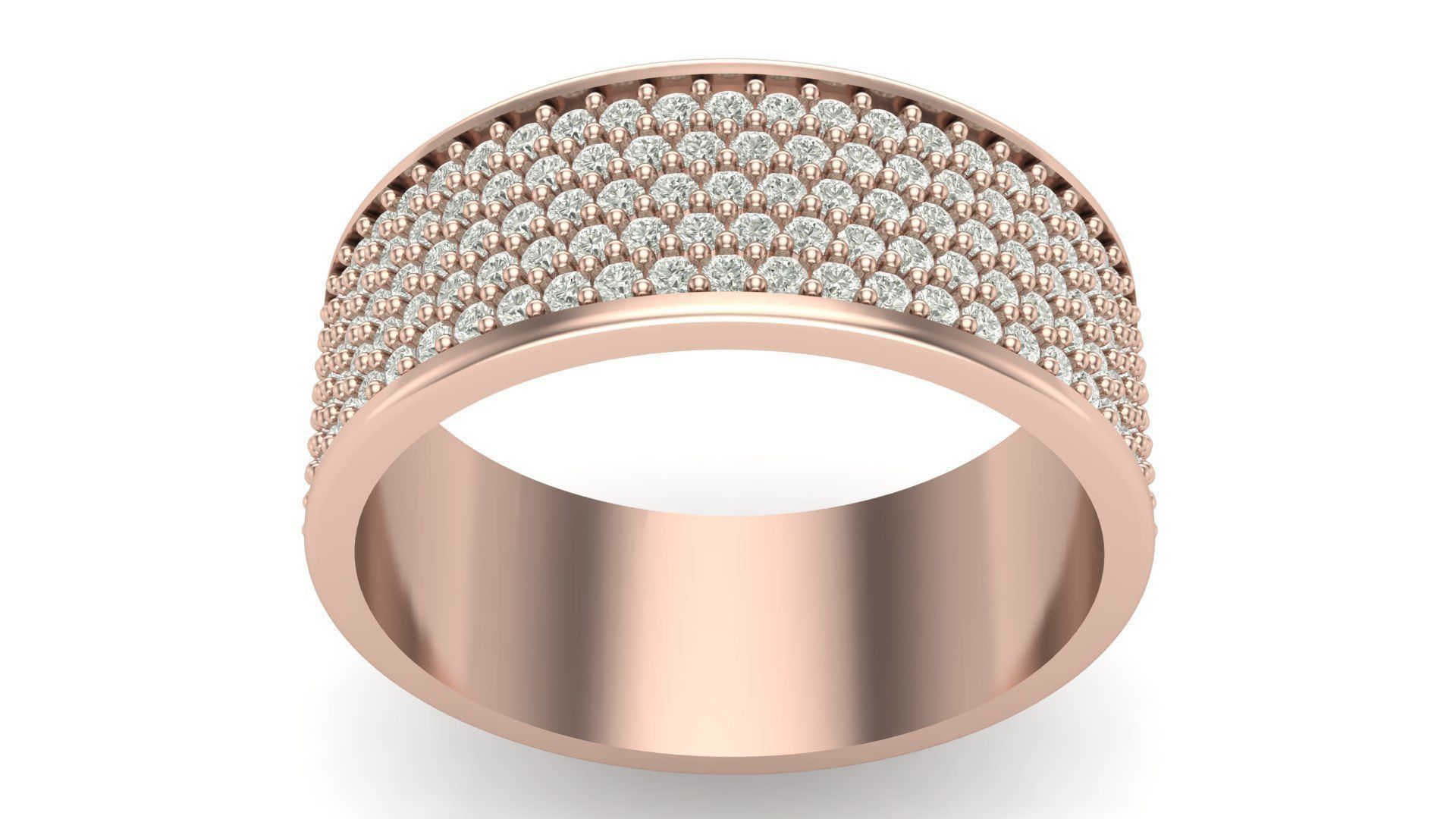 Band Ring 8 mm Width with 7 Grams 14k Gold Weight 3D print model_8