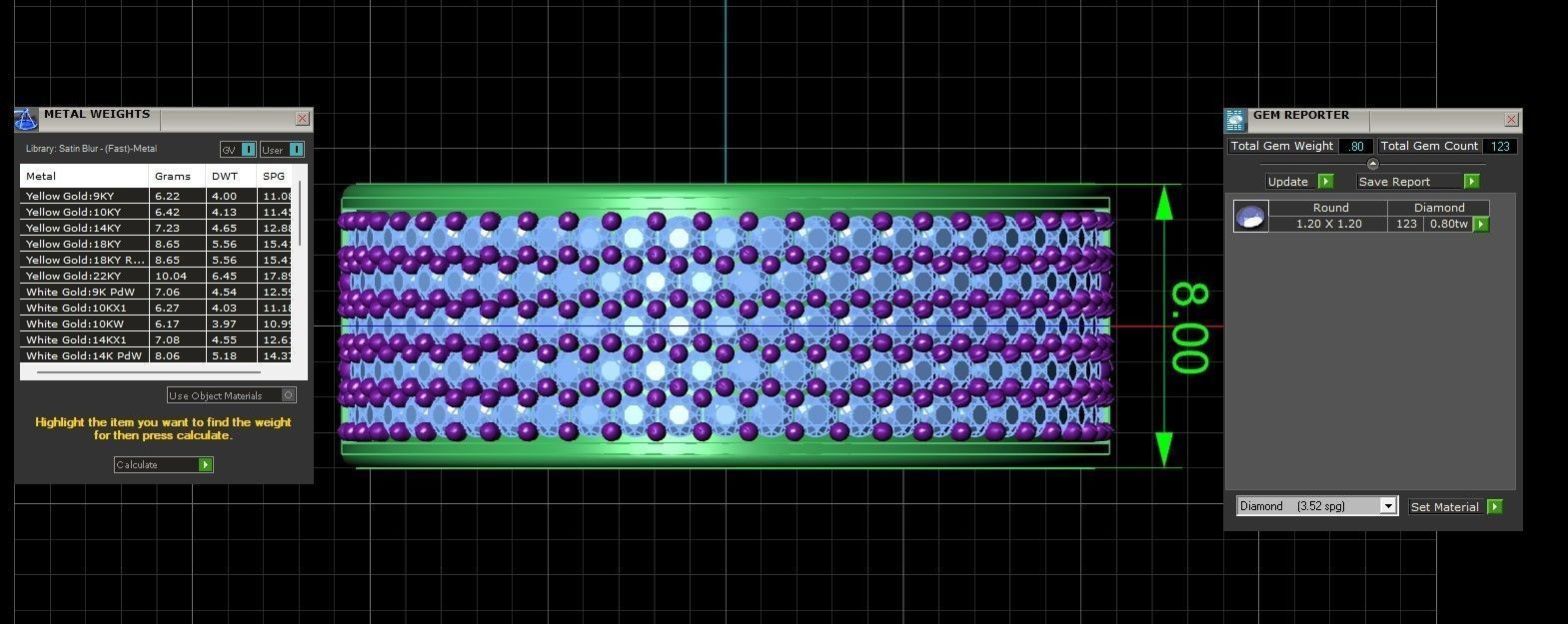 Band Ring 8 mm Width with 7 Grams 14k Gold Weight 3D print model_3
