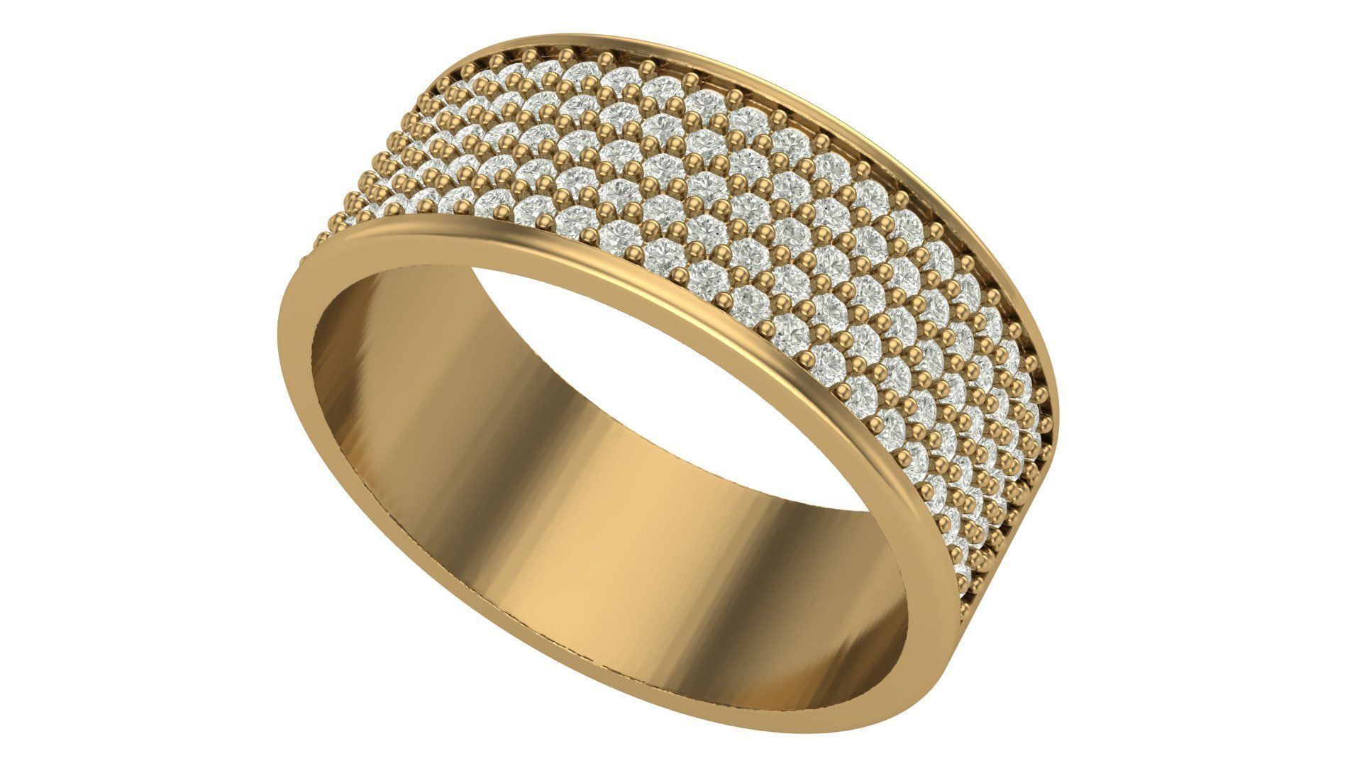 Band Ring 8 mm Width with 7 Grams 14k Gold Weight 3D print model_1