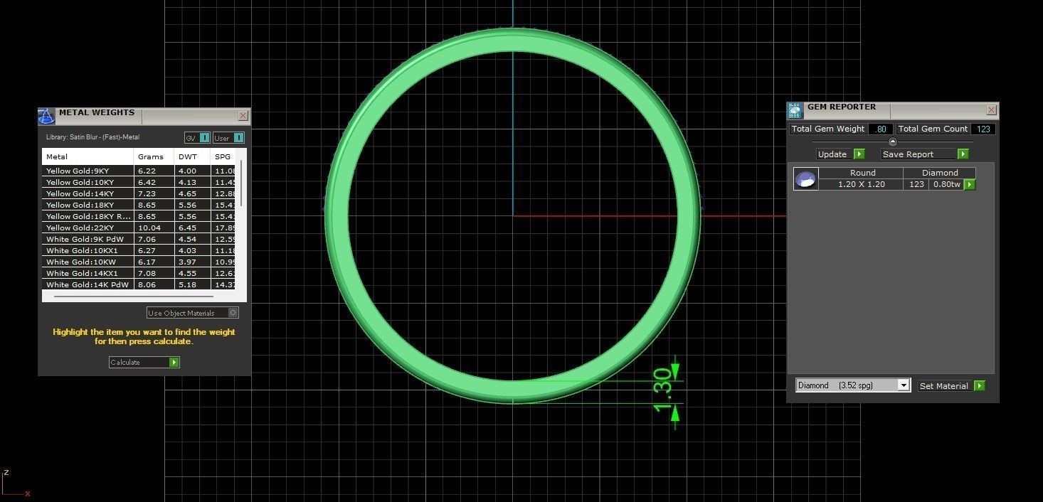 Band Ring 8 mm Width with 7 Grams 14k Gold Weight 3D print model_4