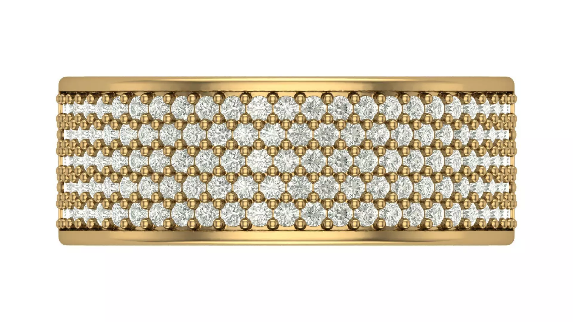 Band Ring 8 mm Width with 7 Grams 14k Gold Weight 3D print model_0