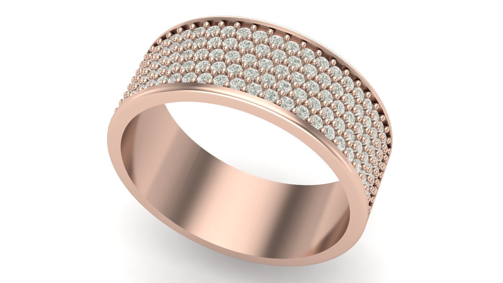 Band Ring 8 mm Width with 7 Grams 14k Gold Weight 3D print model_7