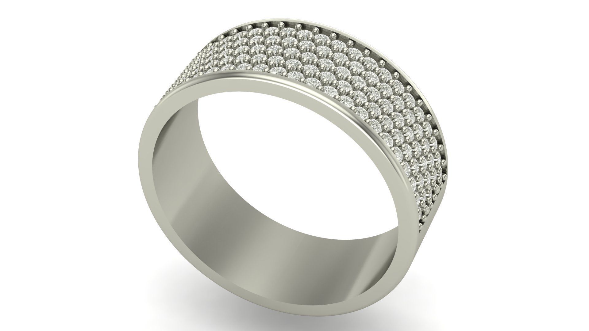 Band Ring 8 mm Width with 7 Grams 14k Gold Weight 3D print model_6