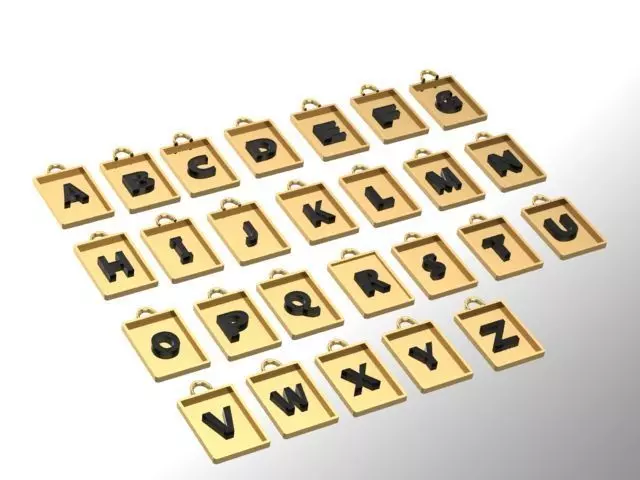 Jewel name necklace 3D print model