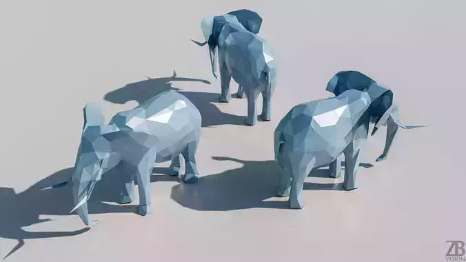 Lowpoly Elephan 001