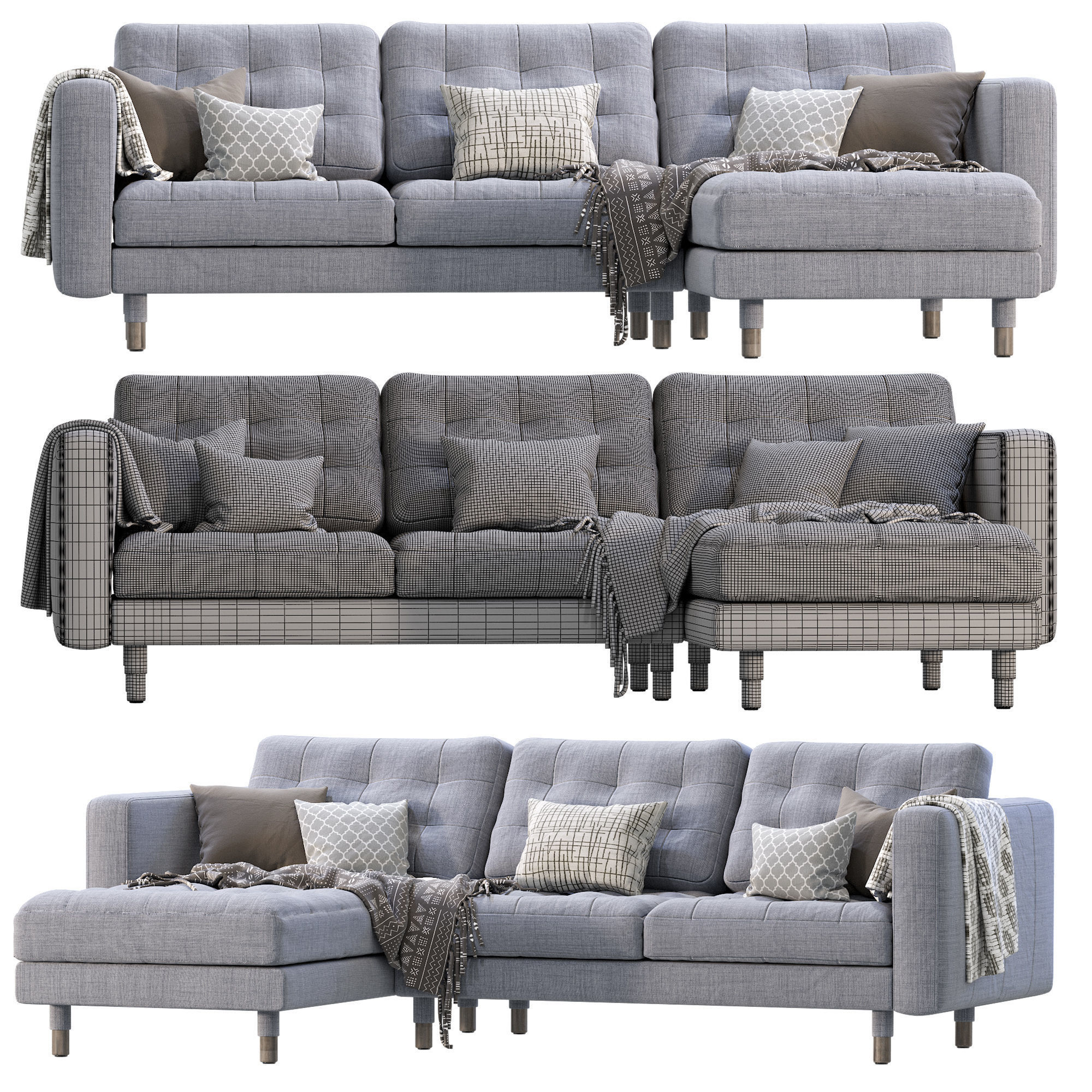 Sofa MORABO By IKEA 3D model_3