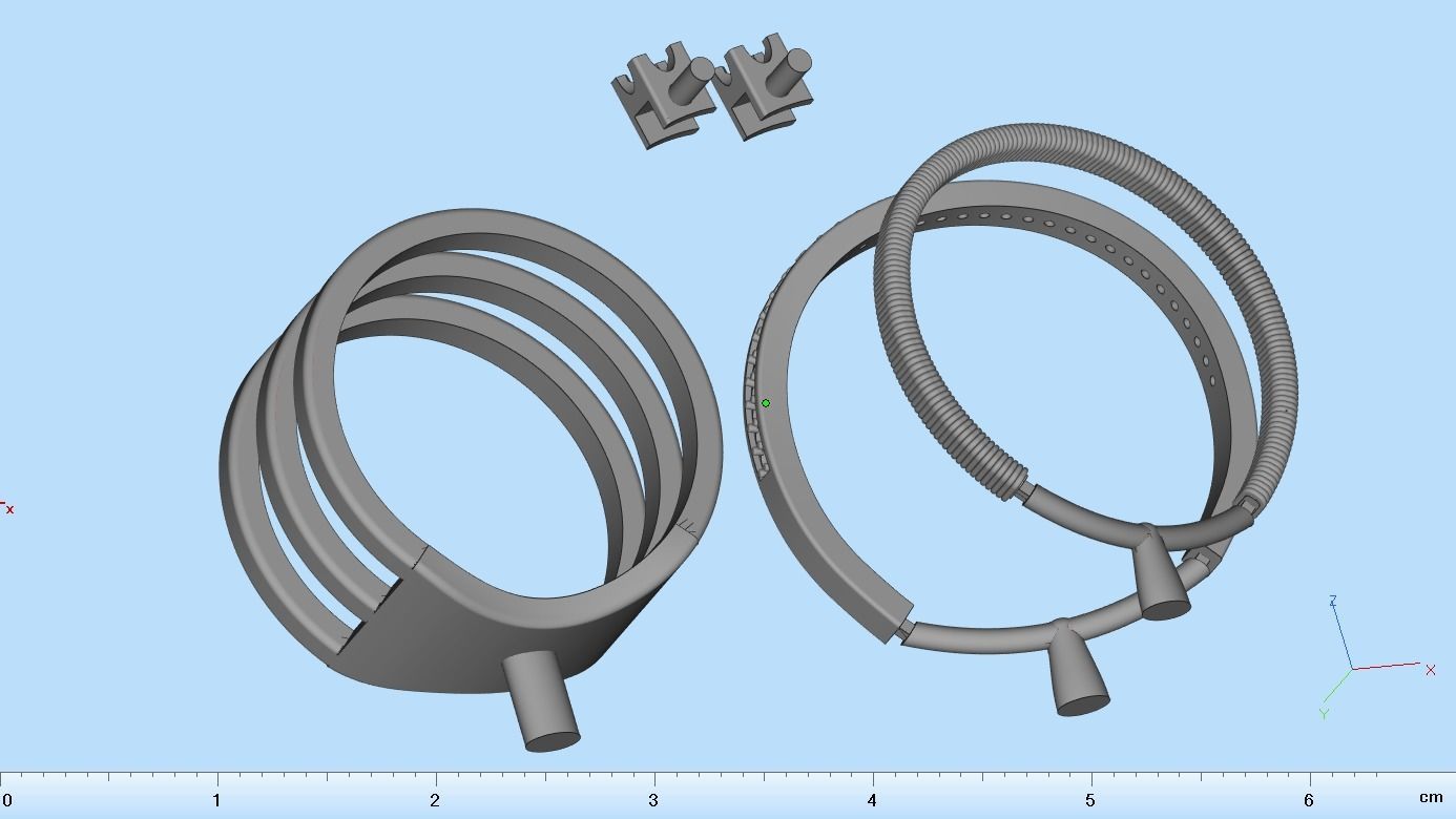 Ring with Diamonds N139 3D print model_13