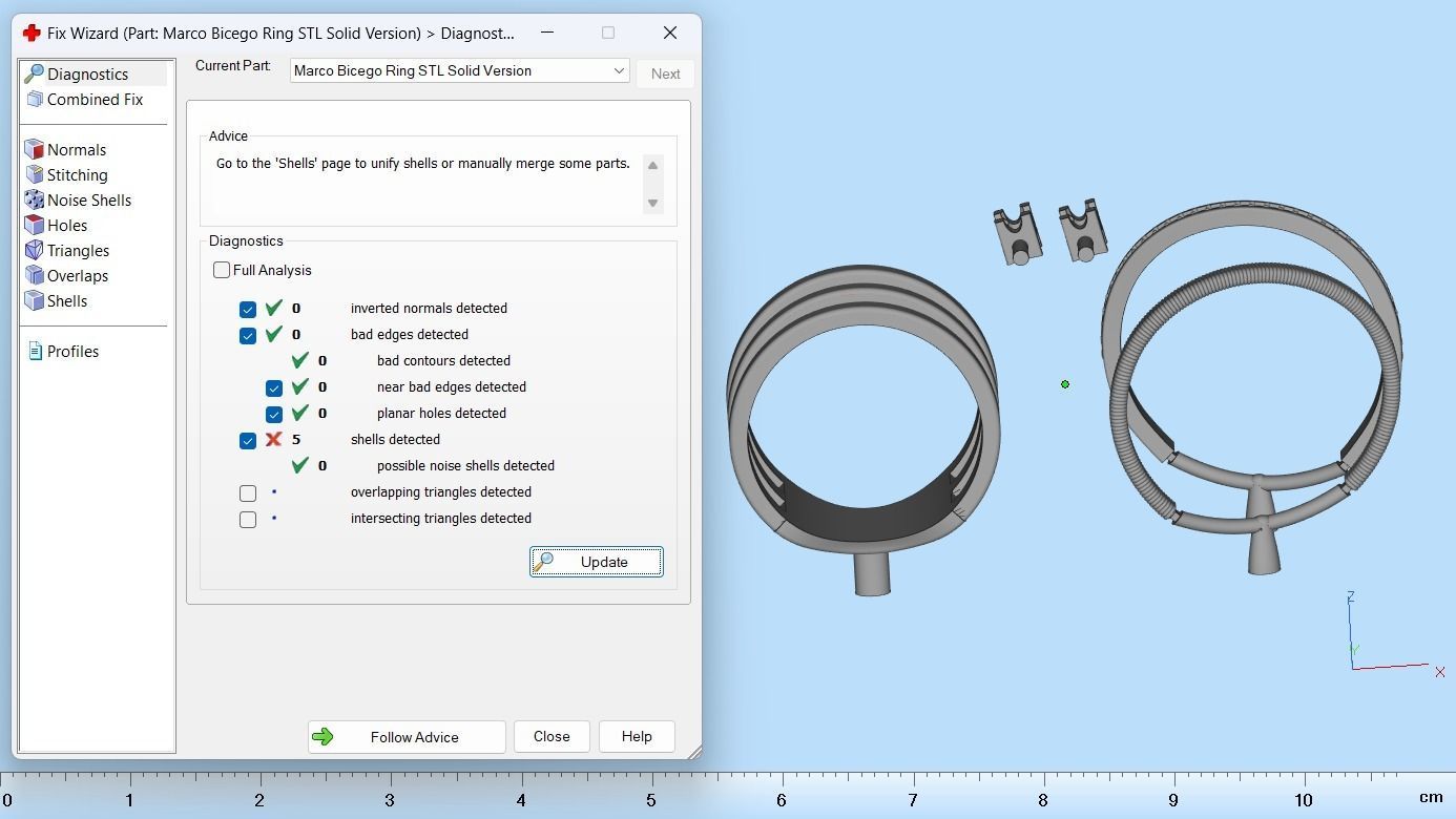 Ring with Diamonds N139 3D print model_12