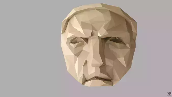 Lowpoly Face 3D model