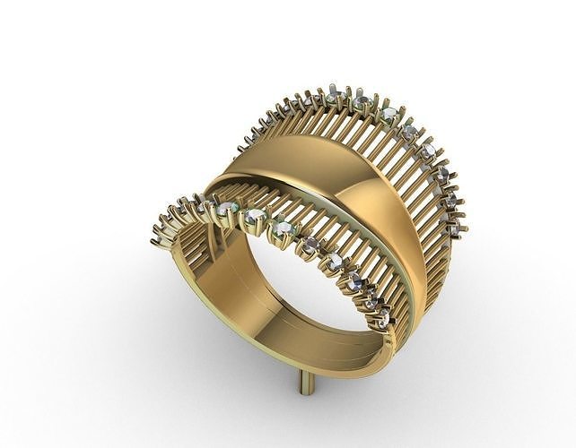 Mesh Lines Ring 3D print model