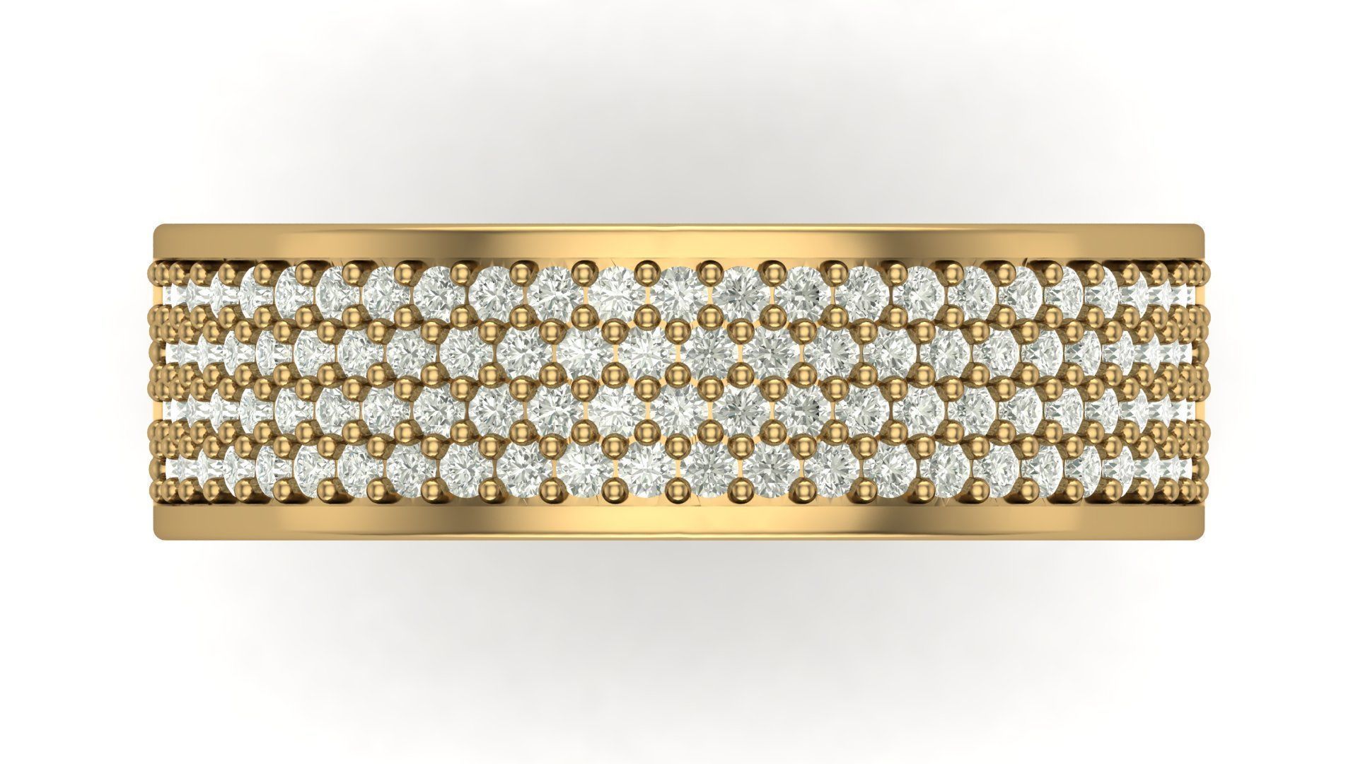 Band Ring hollow with approx 4 grams in 14k  3D print model_3