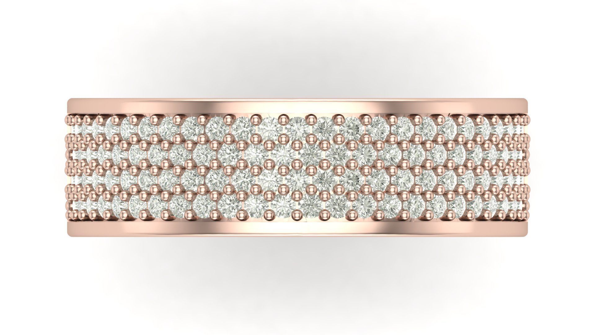 Band Ring hollow with approx 4 grams in 14k  3D print model_6