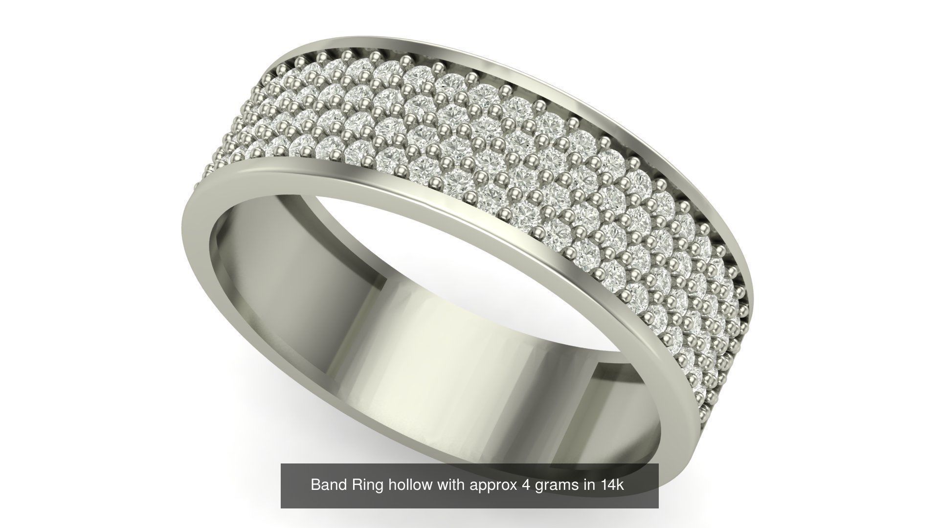 Band Rings Solid and Hollow 3D Model Collection_6