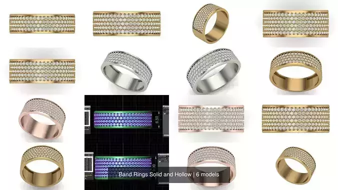 Band Rings Solid and Hollow