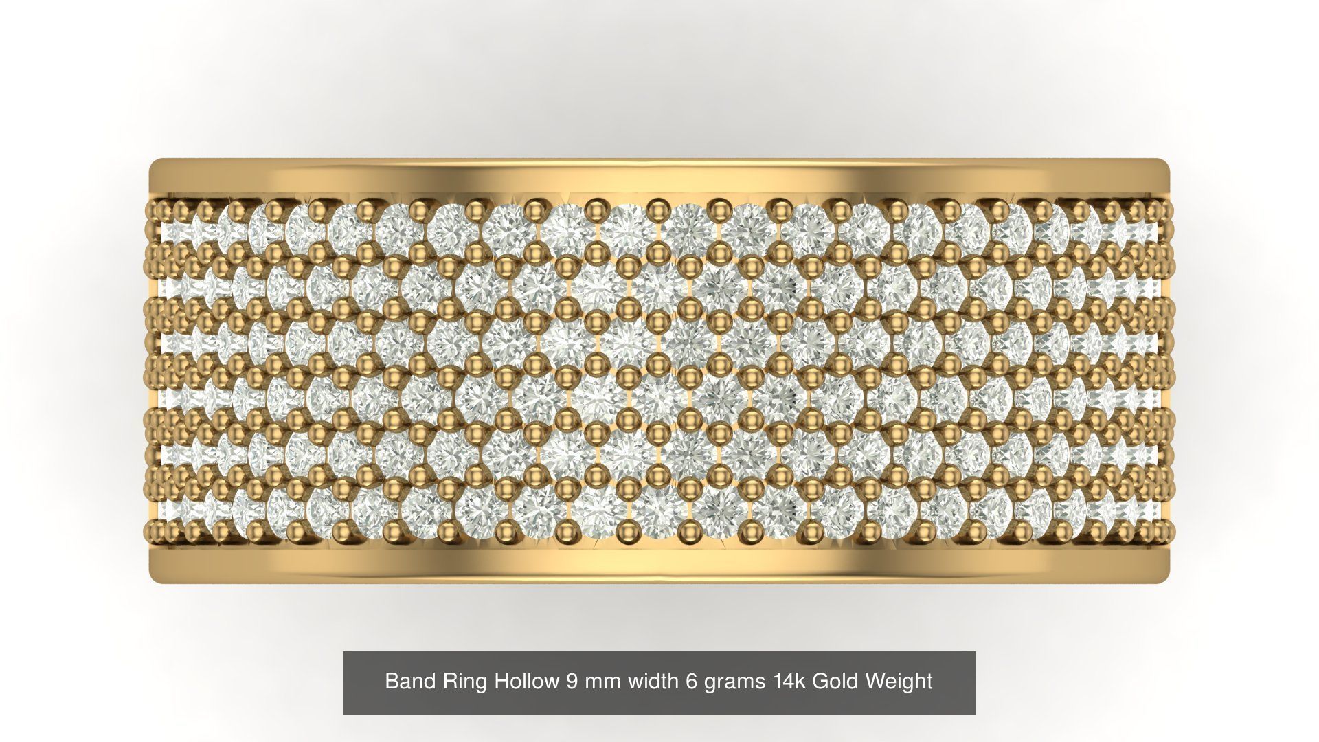 Band Rings Solid and Hollow 3D Model Collection_4