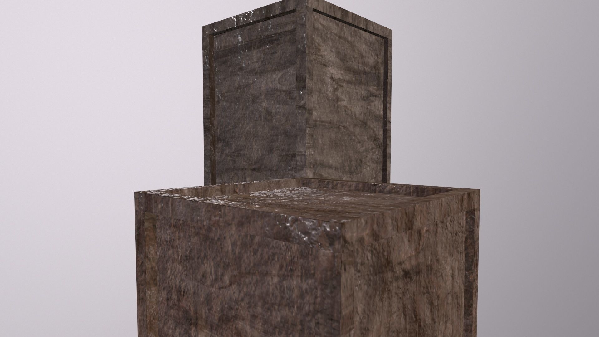 Two simple boxes small and large 3D model_4
