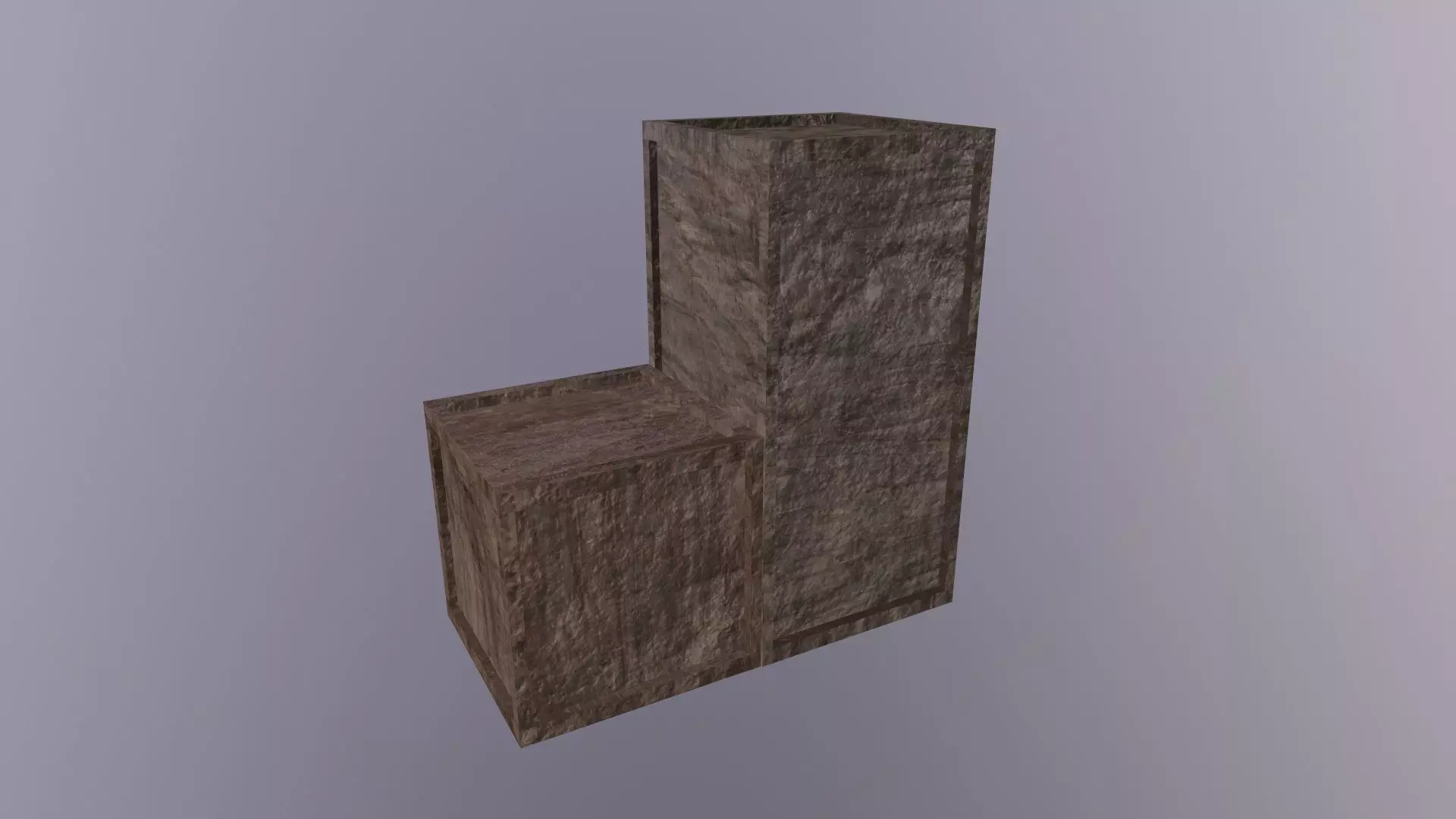 Two simple boxes small and large 3D model_0